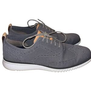 Cole Haan 2.ZeroGrand Stitch-lite Shoes Mens 11.5 White Ironstone Knit Wingtip